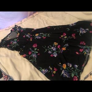 Black floral dress